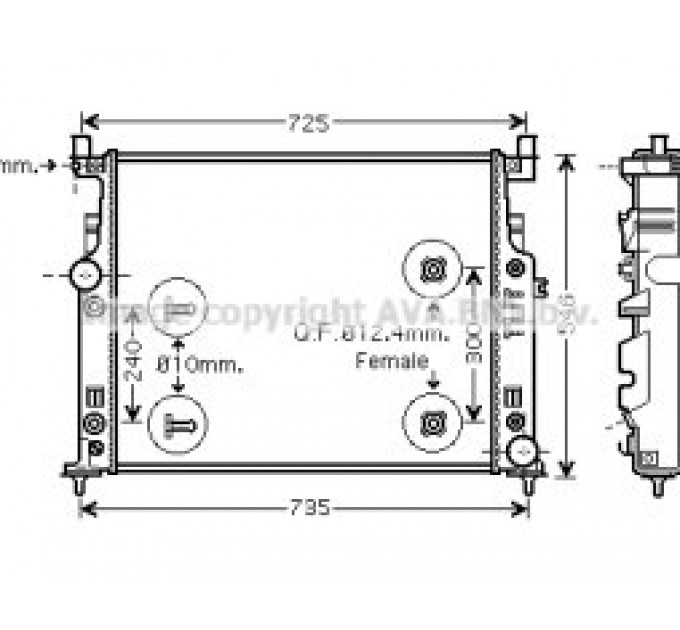 Радіатор  MS2444 AVA COOLING