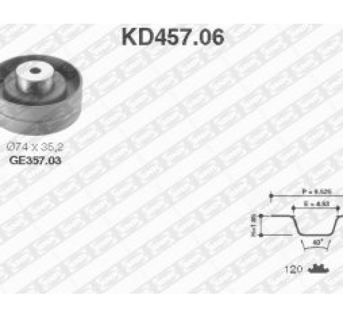 Комплект ременя ГРМ KD457.06 NTN-SNR