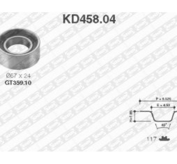 Комплект ременя ГРМ KD458.04 NTN-SNR