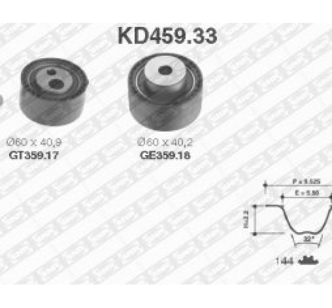 Комплект ремня ГРМ KD459.33 NTN-SNR