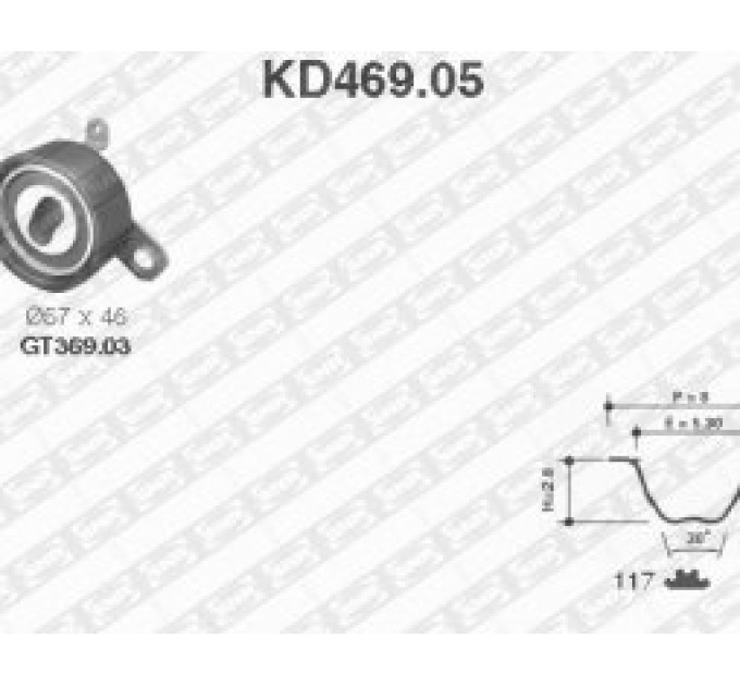 Комплект ременя ГРМ KD469.05 NTN-SNR