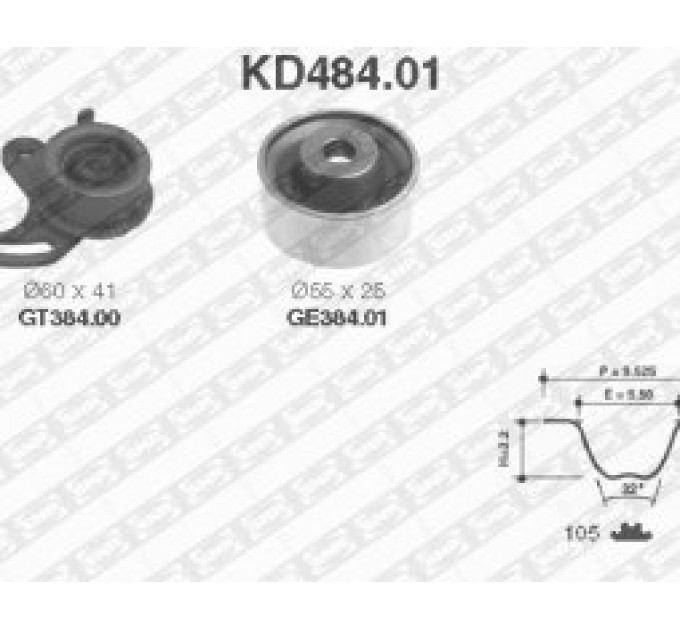 Комплект ременя ГРМ KD484.01 NTN-SNR