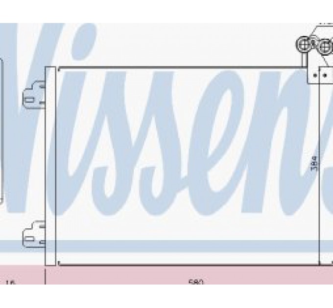 Радиатор кондиционера 94572 Nissens