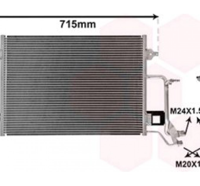 Радиатор кондиционера 03005116 Van Wezel
